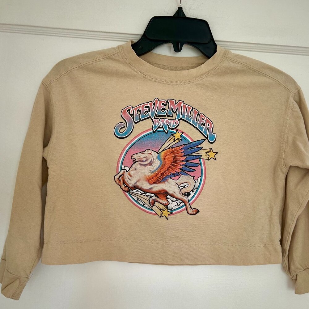Old Navy Girls Steve Miller Band Cropped Shirt l Size 6-7